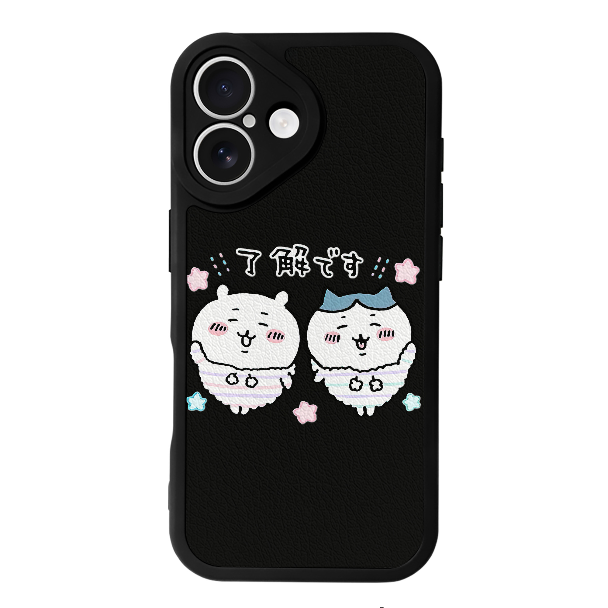 （画像用） ちいかわ ハチワレ Chii-kawa hachiware 【iPhone 16シリーズ対応】シリコンスマホケース（レザー調） 材質：シリコン